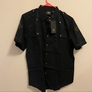 Brand New!!! Harley-Davidson Mens Black Button Up